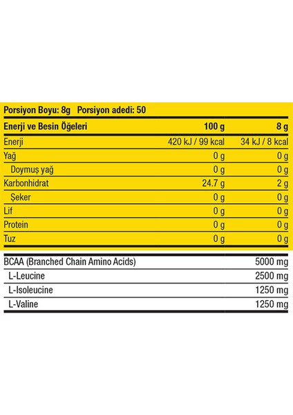 BCAA 2:1:1 400 gr (Yeşil Elma)