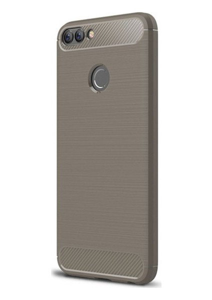 Huawei P Smart Karbon Fiber Silikon Room Kılıf + Nano Cam Ekran Koruyucu