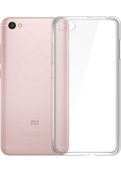 Xiaomi Redmi Note 5A İnce Silikon Kılıf Şeffaf + Ekran Koruyucu Cam