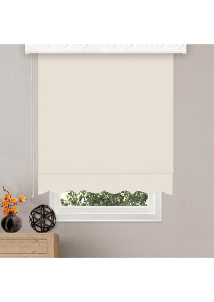 Brillant 9658 Stor Perde Ekru Etek Dilimli 150X200 Cm