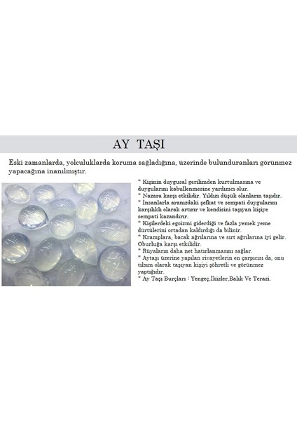 Ay Taşı Doğal Taş Kolye