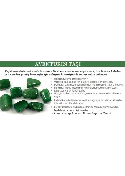Aventurin Doğal Taşlı Kolye