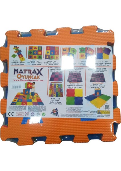 Matrax Oyuncak Eva Puzzle 33 x 33 cm x 7 mm Harf Seti