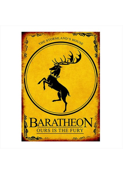 Ahşap Tablo House Baratheon 1