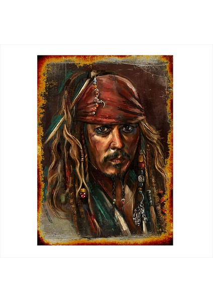 Ahşap Tablo Jack Sparrow 2