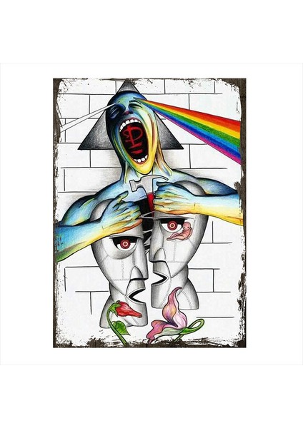 Ahşap Tablo Pink Floyd 1