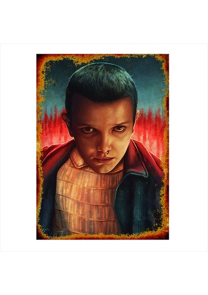 Ahşap Tablo Stranger Things Eleven