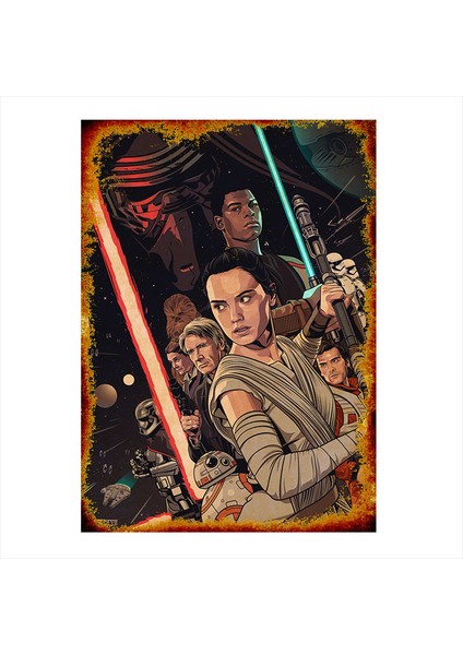 Ahşap Tablo Star Wars Poster