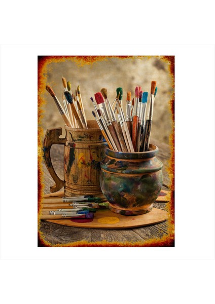 Ahşap Tablo Yağlı Boya Fırçaları