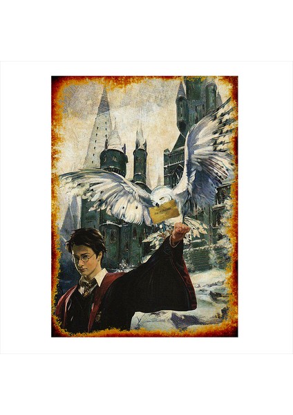 Ahşap Tablo Retro Harry Potter