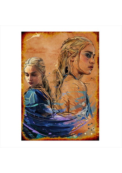 Ahşap Tablo Retro Game of Thrones