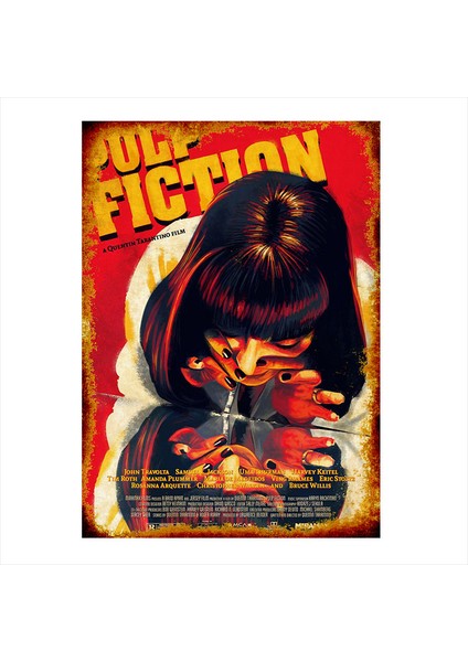 Ahşap Tablo Ucuz Roman Pulp Fiction
