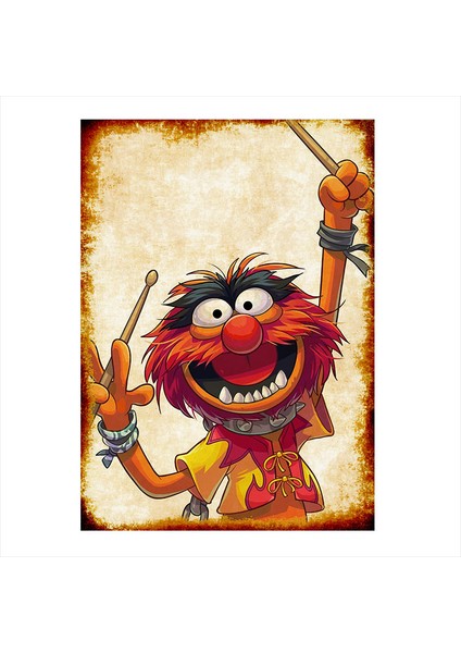 Ahşap Tablo Baterist kukla