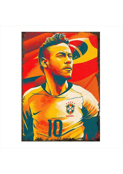 Ahşap Tablo Neymar