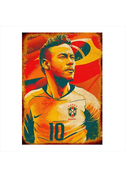 Ahşap Tablo Futbolcu Neymar