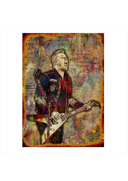 Ahşap Tablo Metallica James hetfield