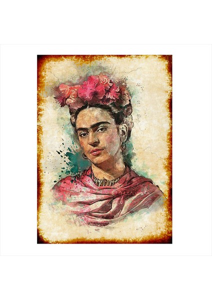 Ahşap Tablo Frida kahlo tablosu