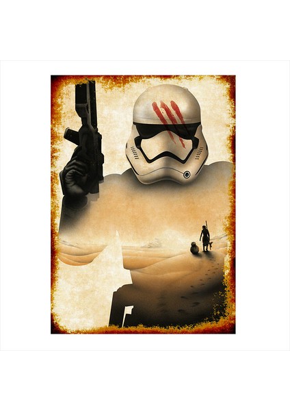 Ahşap Tablo Star Wars posteri