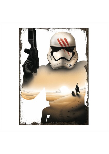Ahşap Tablo Star Wars film afişi