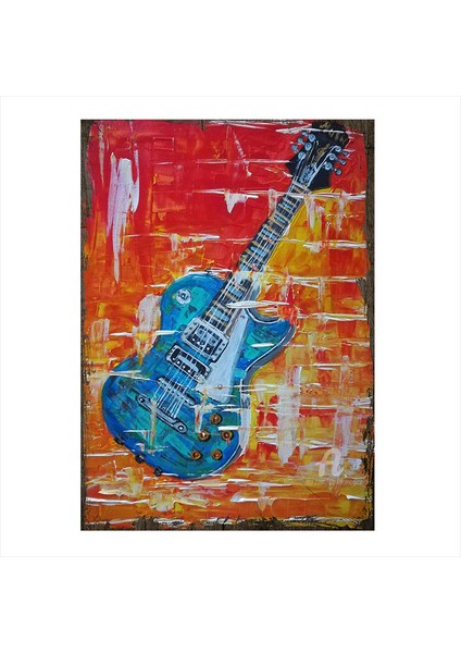 Ahşap Tablo gitar resmi