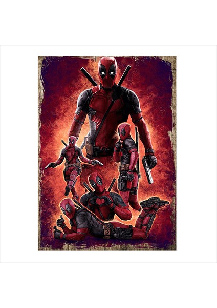 Ahşap Tablo Deadpool