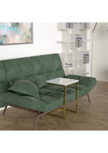 Potrica C Sehpa - Pirinç Ayak Beyaz Mermer Tabla fiyatları