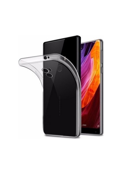 Xiaomi Mi Mix Ultra İnce Ultra Lüx Soft Şeffaf Silikon Kılıf + Ekran Koruyucu Cam