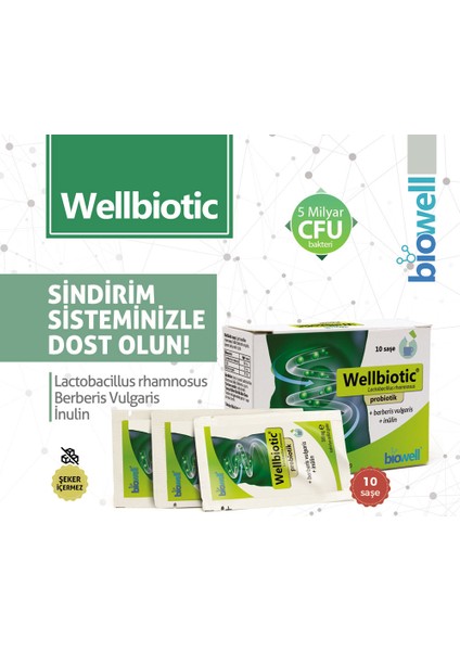 Wellbiotic 10 Saşe - Probiyotik fiyatları