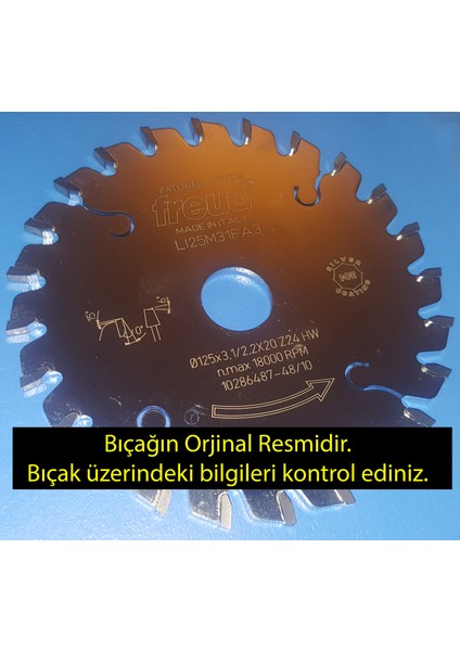 125*3,1*20 Çizici Testere - 24 Diş Woodygo fiyatları