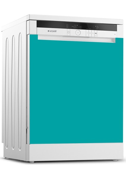 Bulaşık Makinesi Kapak Kaplama Sticker 535 Deniz Mavisi