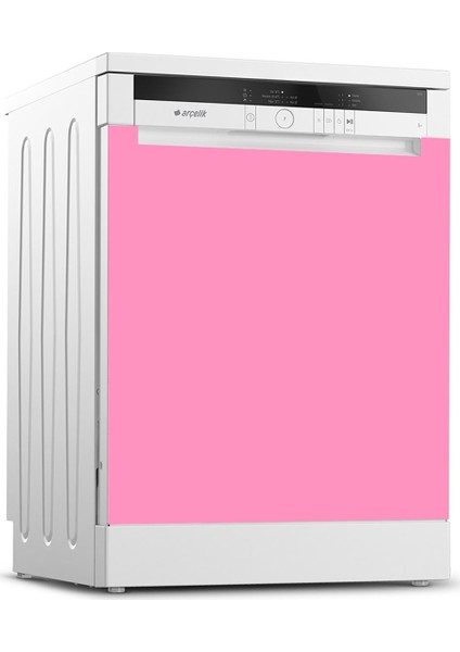 Bulaşık Makinesi Kapak Kaplama Sticker 541 Pembe