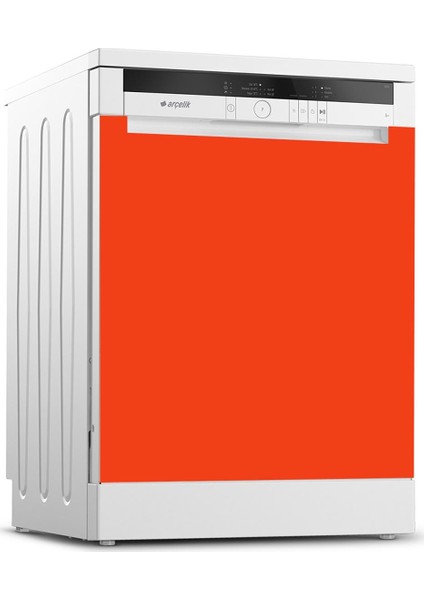 Bulaşık Makinesi Kapak Kaplama Sticker 514 Haşhaş Kırmızısı