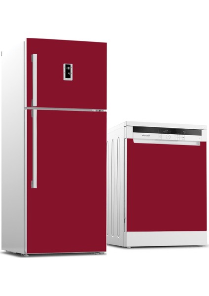 Buzdolabı ve Bulaşık Makinesi Kaplama Sticker 513 Bordo