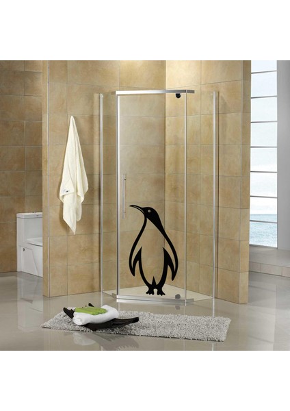 Penguen Duşakabin ve Banyo Sticker