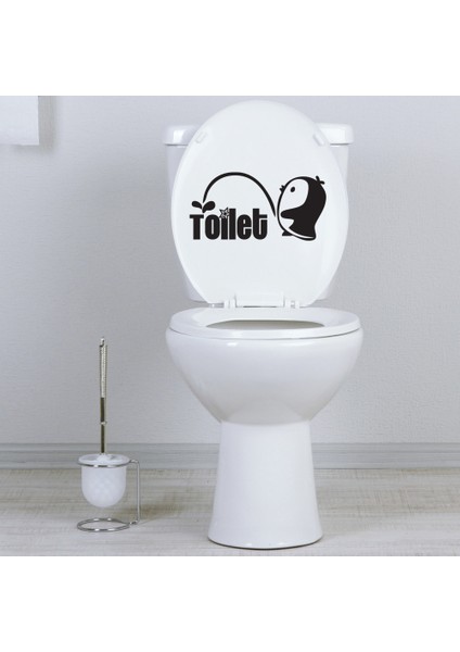 Tilki Dünyası Sevimli Penguen Klozet Kapağı ve Banyo Sticker