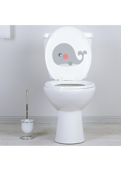 Şirin Balina Klozet Kapağı ve Banyo Sticker