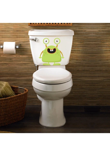 Tilki Dünyası Green Monster Klozet Kapağı ve Banyo Sticker