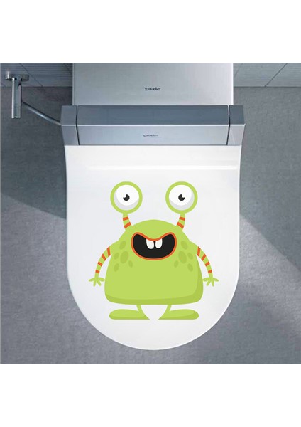 Tilki Dünyası Green Monster Klozet Kapağı ve Banyo Sticker