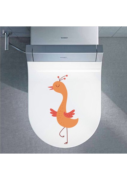 Sevimli Kuş Klozet Kapağı ve Banyo Sticker