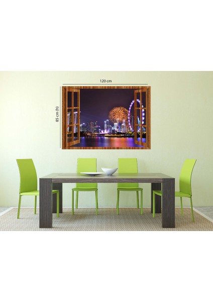 Pencereden İstanbul Sultan Ahmet Camii, Duvar Sticker, 3 Boyutlu Beyaz Pencere Sticker fırsatları