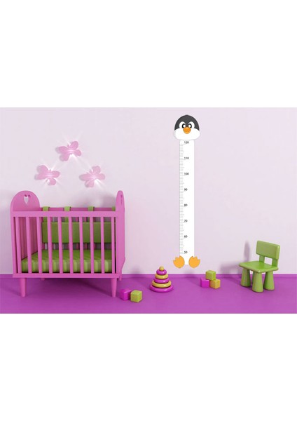 Sevimli Penguen Boy Cetveli Duvar Sticker