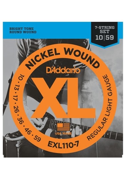 EXL110-7 Nickel Wound Set 7 Telli Elektro Gitar Teli (10-59)