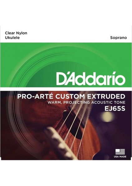 D&apos;Addario Pro-Arte EJ65S Soprano Ukulele Teli
