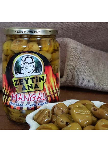 Mangal Yeşil Zeytin Cam Kavanoz 625 gr