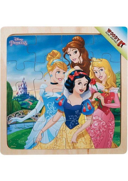 Disney Prensesler 16 Parça Puzzle Ahşap Oyuncak Yapboz Şato