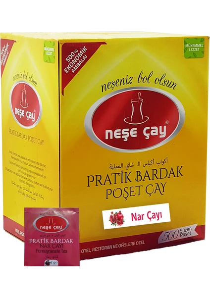 Neşe Çay Pratik Bardak Poşet Nar Çayı 500'lü