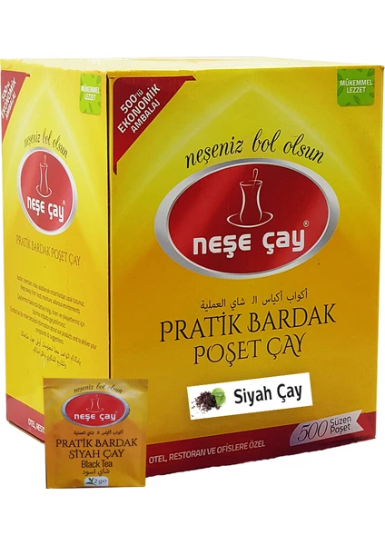 Neşe Çay Pratik Bardak Poşet Siyah Çay 500'lü