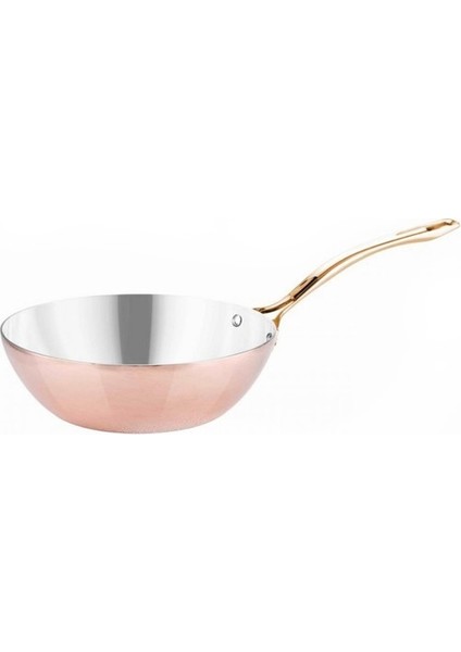 Multi Metal Bakır Wok Tava 26cm