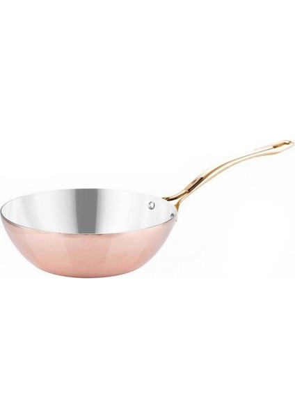 Multi Metal Bakır Wok Tava 28cm