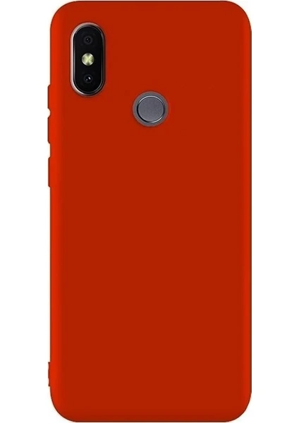 Xiaomi Mi 8 Kılıf Premier Silikon İpeksi Dokunuş + Nano Glass Kırmızı